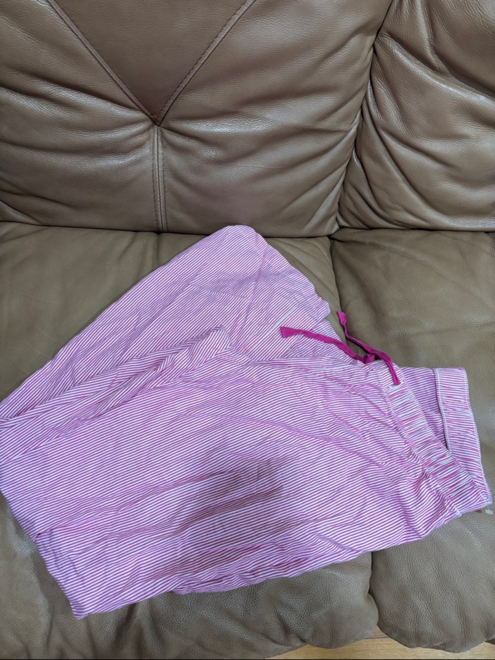 Old Navy Pink and White Striped Pajama Pants
